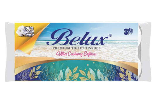 Belux Premium Toilet Tissues – 3 Ply Ultra Cushion Softness Made from 100% Virgin Pulp